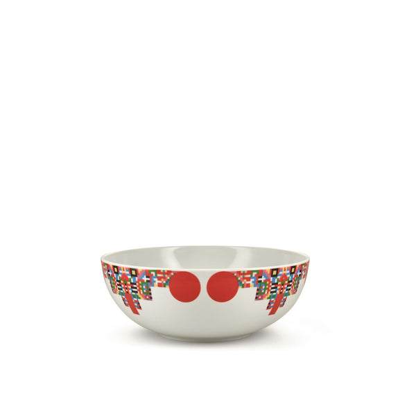 Load image into Gallery viewer, Alessi Holyhedrics Pastry And Nut Bowl In Decorated Porcelain