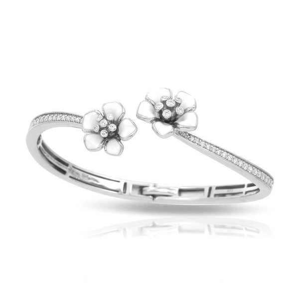 Load image into Gallery viewer, Belle Etoile Forget Me Not Bangle - White