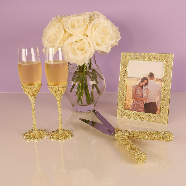 Load image into Gallery viewer, Olivia Riegel Gold Florence Dessert Serving Set