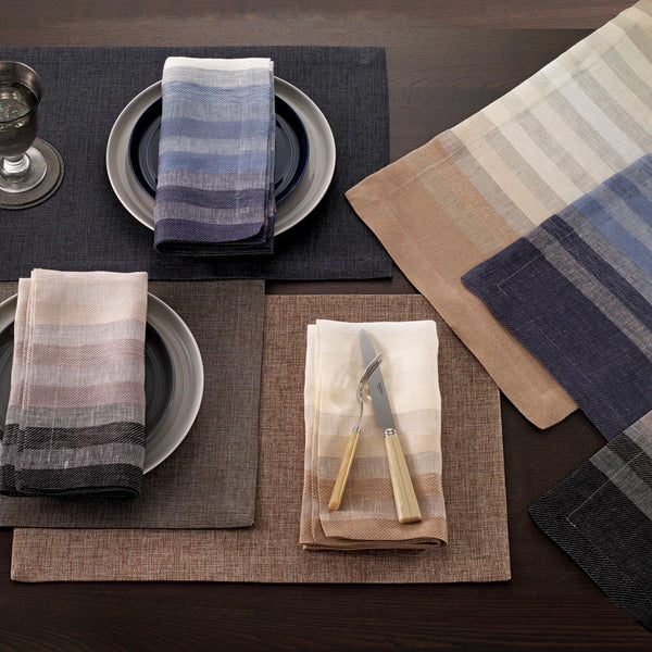 Load image into Gallery viewer, Bodrum Linens Gradient Stripe - Linen Napkins - Set of 4