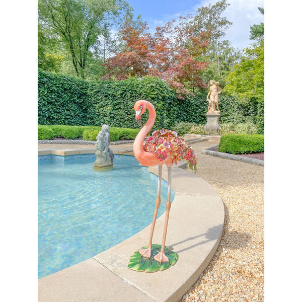 Load image into Gallery viewer, Jay Strongwater Amira Floral Flamingo Figurine