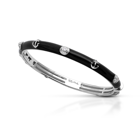 Load image into Gallery viewer, Belle Etoile Maritime Bangle - Black