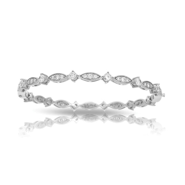 Load image into Gallery viewer, Belle Etoile Marquise Bangle - White