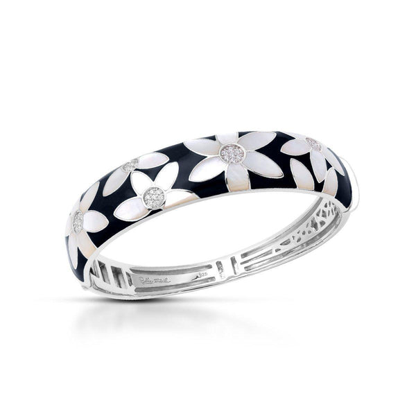 Load image into Gallery viewer, Belle Etoile Moonflower Bangle - Black