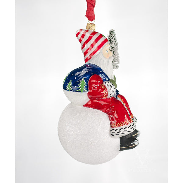 Load image into Gallery viewer, Vaillancourt Folk Art - Snow Balls Traditional Red Santa Ornament