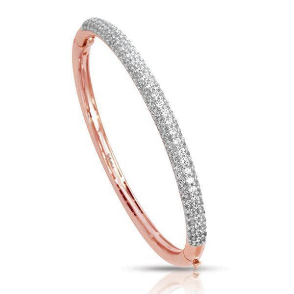 Load image into Gallery viewer, Belle Etoile Pave Bangle - Rose Gold