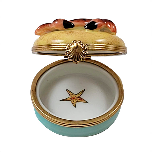 Load image into Gallery viewer, Rochard "Crab on Beach" Limoges Box