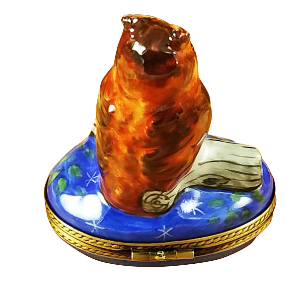 Load image into Gallery viewer, Rochard "Wise Owl on Blue Base" Limoges Box