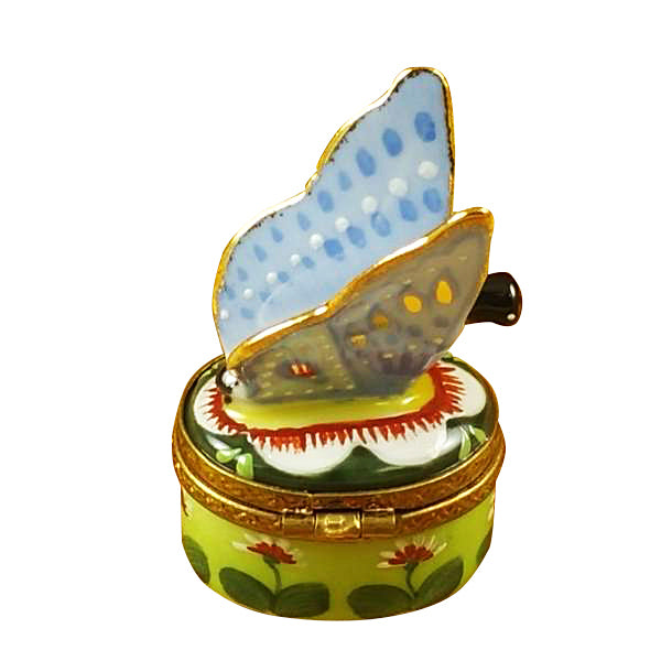 Load image into Gallery viewer, Rochard "Butterfly Blue-Gold" Limoges Box
