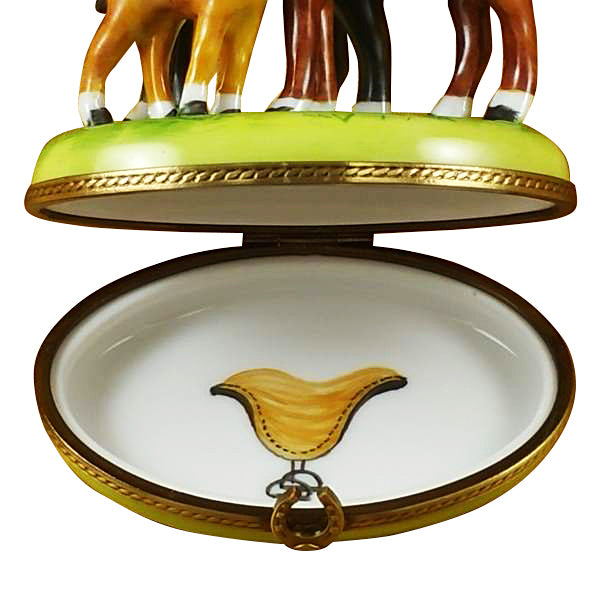 Load image into Gallery viewer, Rochard "Three Horses" Limoges Box