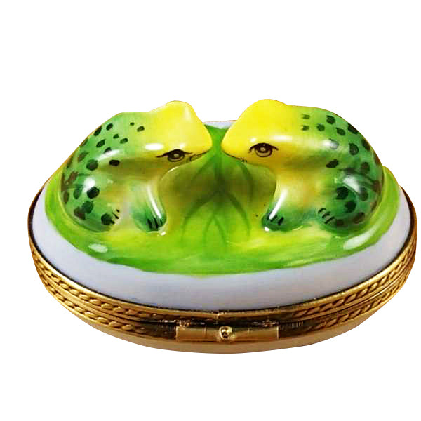 Load image into Gallery viewer, Rochard "Love Frogs" Limoges Box