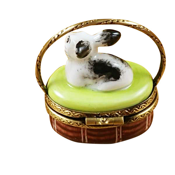Load image into Gallery viewer, Rochard "Basket with Mini Rabbit" Limoges Box