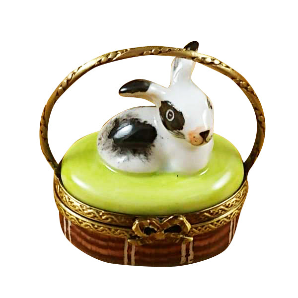 Load image into Gallery viewer, Rochard "Basket with Mini Rabbit" Limoges Box