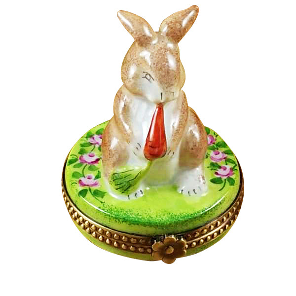 Load image into Gallery viewer, Rochard "Rabbit with Carrot" Limoges Box