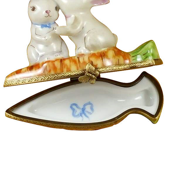 Load image into Gallery viewer, Rochard "Rabbits on Carrot" Limoges Box