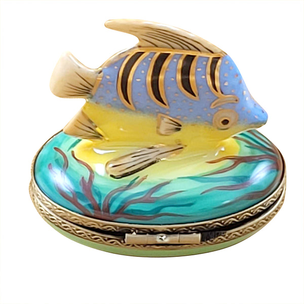 Load image into Gallery viewer, Rochard "Blue Fish" Limoges Box
