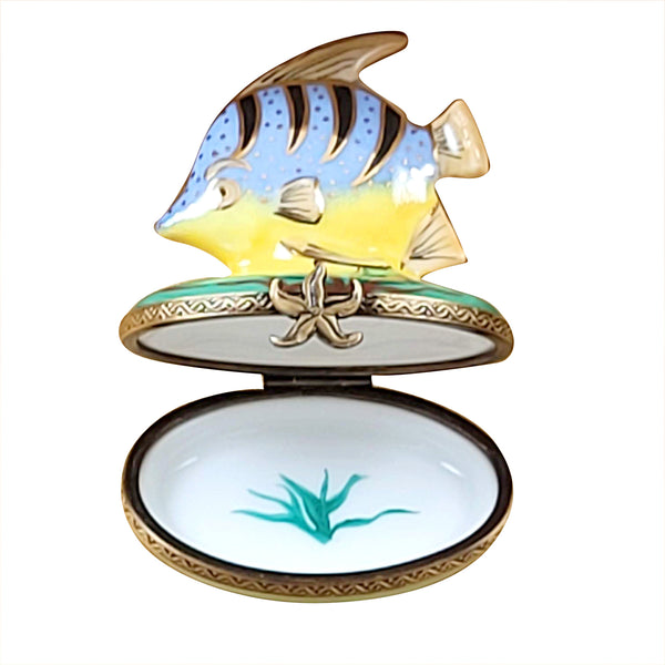 Load image into Gallery viewer, Rochard "Blue Fish" Limoges Box