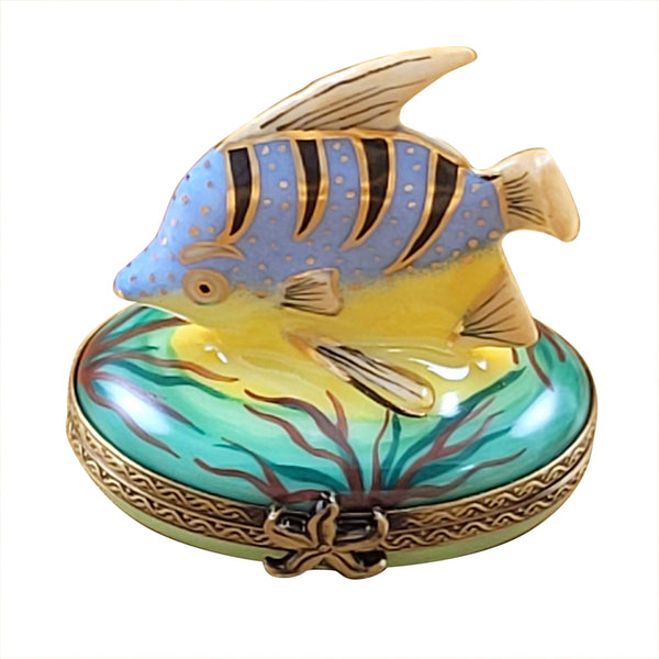 Load image into Gallery viewer, Rochard "Blue Fish" Limoges Box