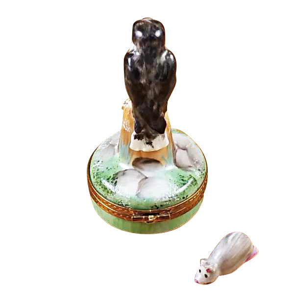 Load image into Gallery viewer, Rochard "Falcon with Mouse" Limoges Box