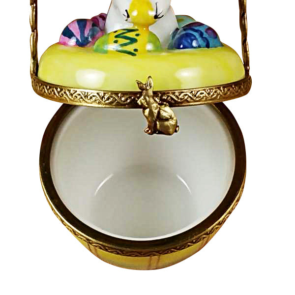 Load image into Gallery viewer, Rochard "Bunny in Basket" Limoges Box