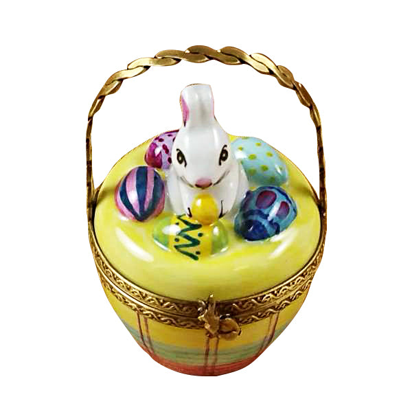Load image into Gallery viewer, Rochard "Bunny in Basket" Limoges Box
