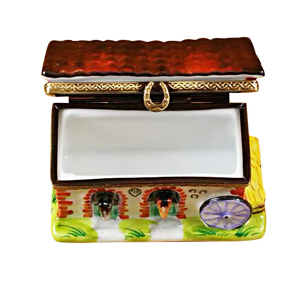 Load image into Gallery viewer, Rochard "Horse Barn" Limoges Box