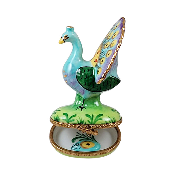 Load image into Gallery viewer, Rochard "Peacock with Feather" Limoges Box