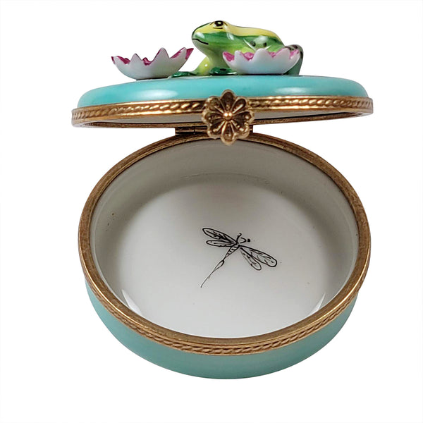 Load image into Gallery viewer, Rochard "Frog on Monet Water Lilies" Limoges Box