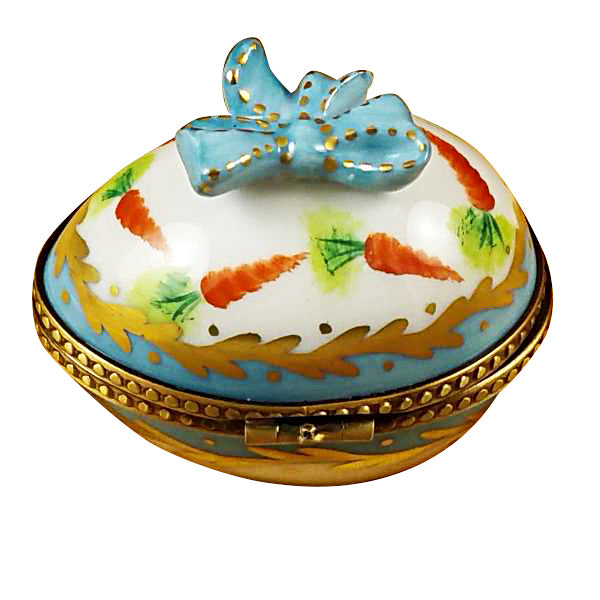 Load image into Gallery viewer, Rochard "Egg with Bow and Bunny" Limoges Box