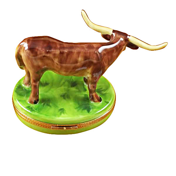 Load image into Gallery viewer, Rochard "Longhorn with Removable Insert" Limoges Box