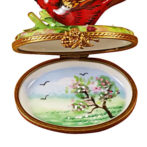 Load image into Gallery viewer, Rochard "Cardinal-Spring" Limoges Box
