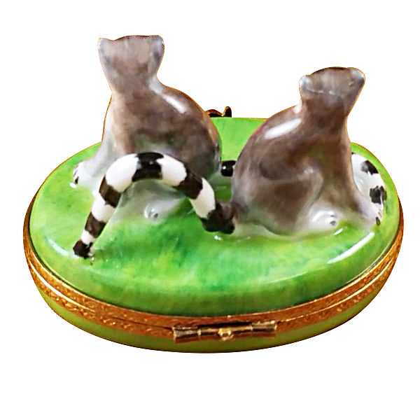 Load image into Gallery viewer, Rochard "Lemur Monkeys" Limoges Box