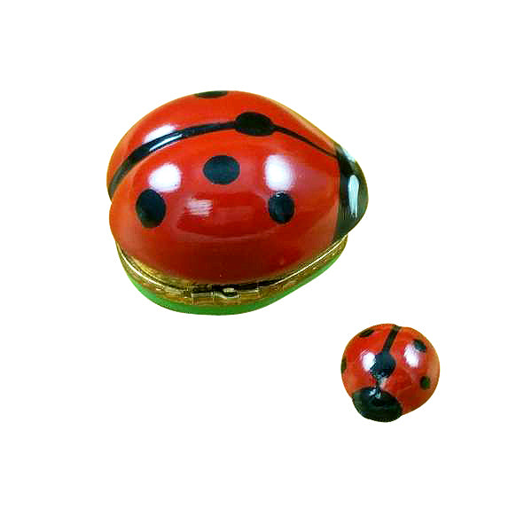 Load image into Gallery viewer, Rochard "Ladybug with Baby" Limoges Box