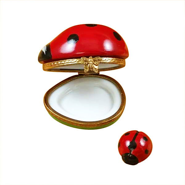 Load image into Gallery viewer, Rochard "Ladybug with Baby" Limoges Box