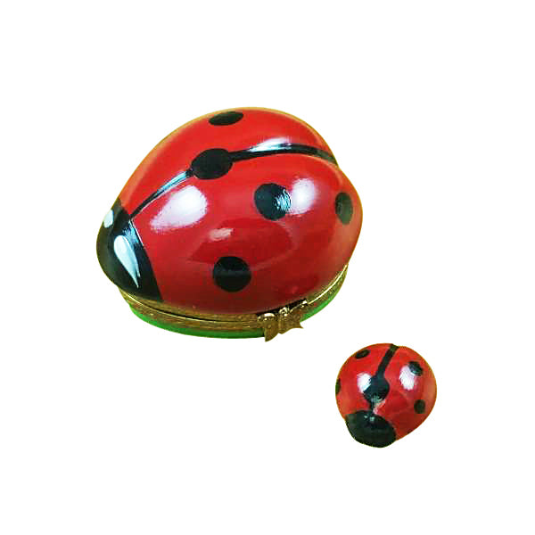 Load image into Gallery viewer, Rochard "Ladybug with Baby" Limoges Box