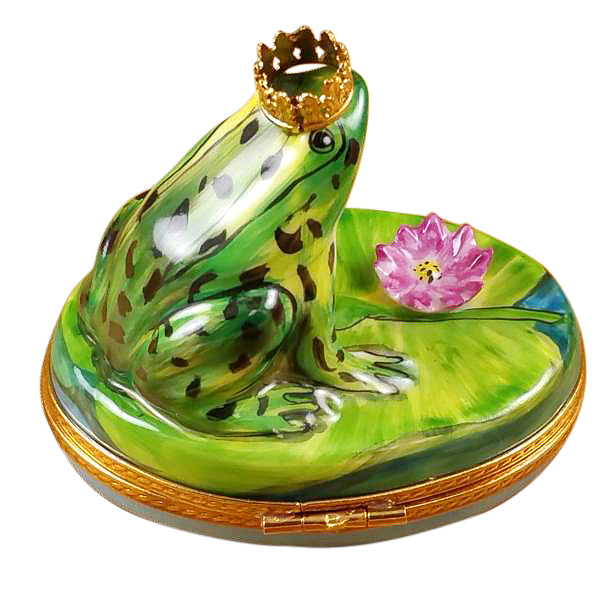 Load image into Gallery viewer, Rochard "Frog with Crown" Limoges Box