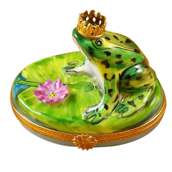 Load image into Gallery viewer, Rochard "Frog with Crown" Limoges Box