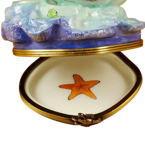 Load image into Gallery viewer, Rochard "Whale with Baby" Limoges Box