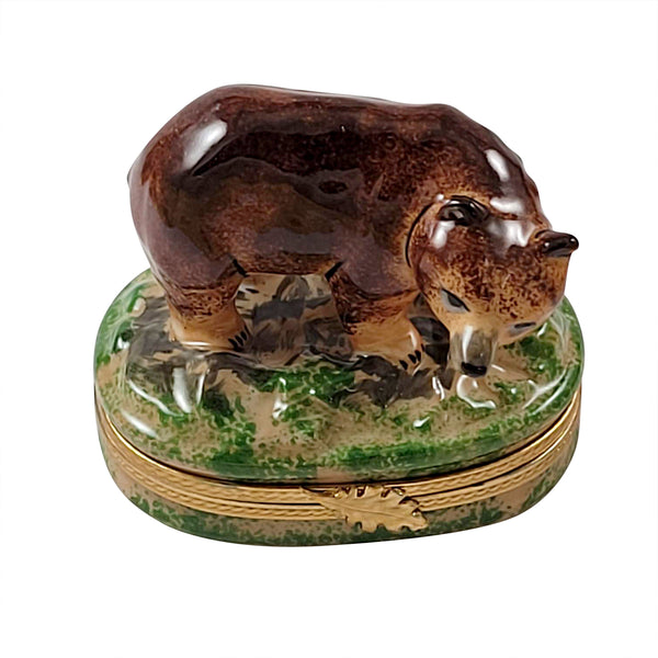 Load image into Gallery viewer, Rochard "Brown Bear" Limoges Box