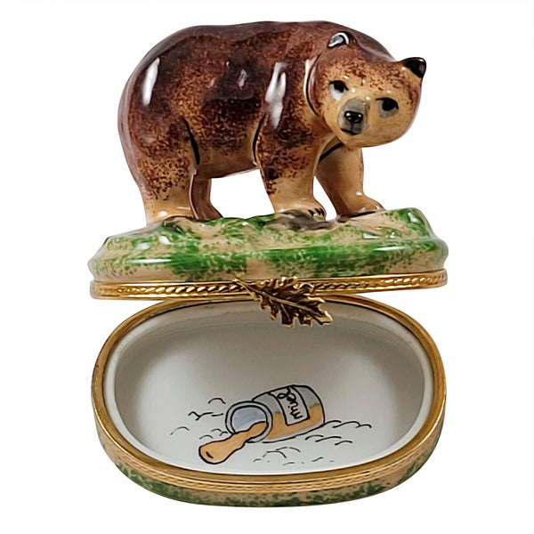 Load image into Gallery viewer, Rochard "Brown Bear" Limoges Box