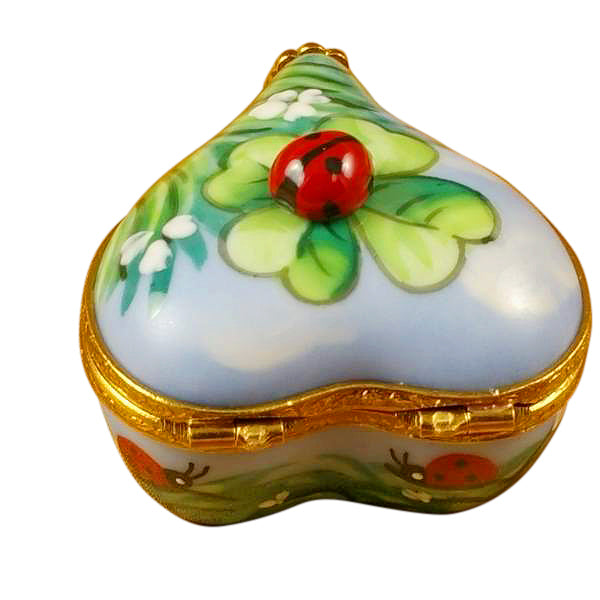 Load image into Gallery viewer, Rochard "Ladybug on Heart" Limoges Box