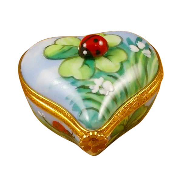 Load image into Gallery viewer, Rochard "Ladybug on Heart" Limoges Box