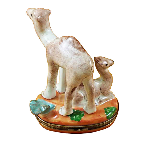Load image into Gallery viewer, Rochard "Camel with Baby" Limoges Box