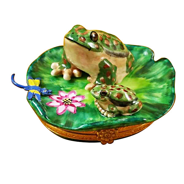 Load image into Gallery viewer, Rochard "Frog and Baby" Limoges Box