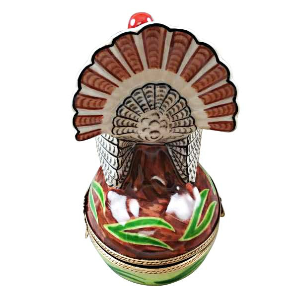 Load image into Gallery viewer, Rochard "Large Turkey with Removable Ear of Corn" Limoges Box