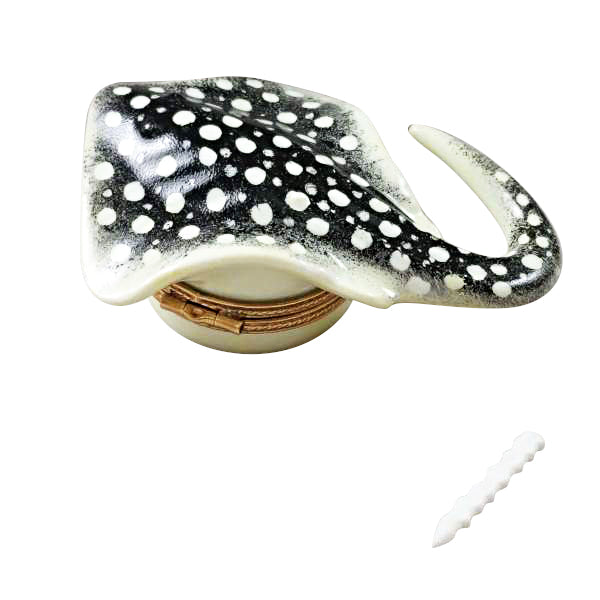 Load image into Gallery viewer, Rochard "Black Stingray with Removable Barb" Limoges Box