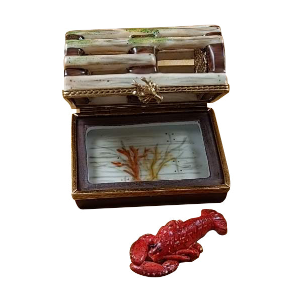 Load image into Gallery viewer, Rochard "Lobster Trap With Removable Lobster" Limoges Box