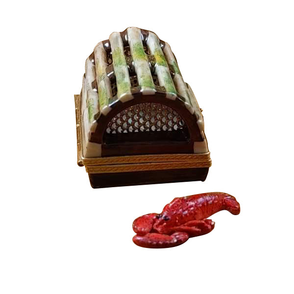 Load image into Gallery viewer, Rochard "Lobster Trap With Removable Lobster" Limoges Box