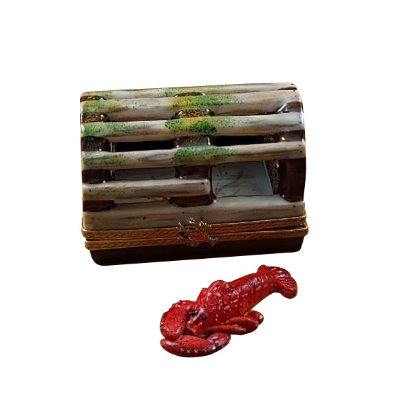 Load image into Gallery viewer, Rochard "Lobster Trap With Removable Lobster" Limoges Box