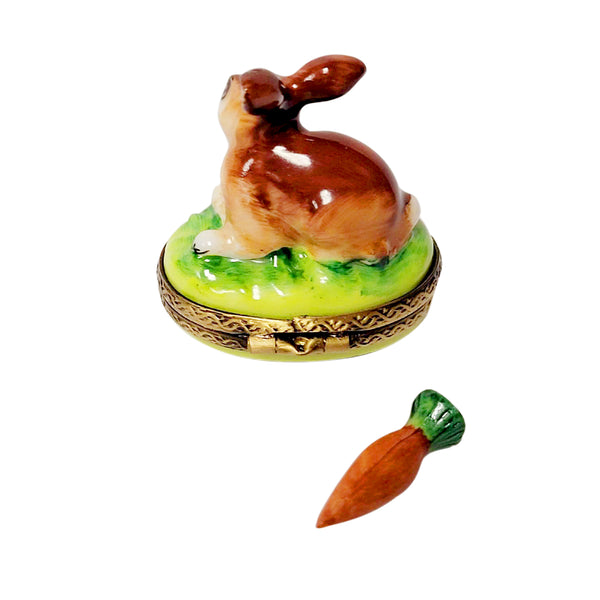 Load image into Gallery viewer, Rochard "Small Bunny with Removable Carrot" Limoges Box